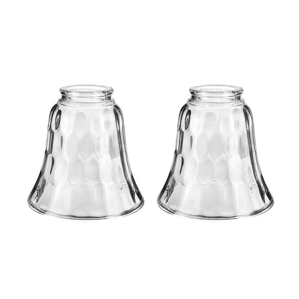 Aspen Pair Of 2 Glass Clear Lamp Shades
